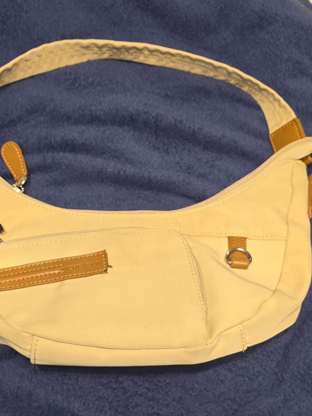 Cream Shoulder Bag with Tan Trim - Women’s Everyday Shoulder Tote